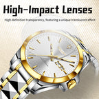 Sollen 9083 Automatic Watch - Men's Dress Citizen 8205 Sunburst Dial Day Date 7-Bead Steel Bracelet Wristwatch