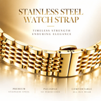 Sollen 9007 Automatic Watch - Men's & Women‘s Couple Sunray Dial Crystal Bezel 9-Bead Stainless Steel Bracelet Wristwatch