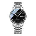 Sollen 9051 Automatic Watch - Men's Full Day Date Sunray Dial 7-Bead Stainless Steel Bracelet Wristwatch