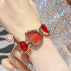 Labaoli LA682 Quartz Watch - Live Edition Women's Avant-Garde 27mm Asymmetric Case Irregular Cobblestone Faceted Gemstone Link Jewelry Bracelet Timepiece