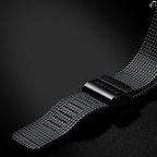 Sollen SL359 Men's Open Heart Full Skeleton Automatic Mechanical Watch - 42mm Stainless Steel Case Slim 9.9mm Luminous Markers Mesh Bracelet Wristwatch