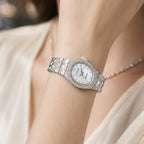 Labaoli LA631 Quartz Watch - Live Edition Women's Luxury Jewelry Elegant Crystal Bezel 3D Textured Embossed Bracelet Thin Bangle Wristwatch