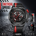 AKOPN AK9016 Live Edition Men's Tactical Watch - Cyberpunk Industrial Design Luminous Hands Date Window Sport Leather Strap Wristwatch