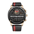 AKOPN AK9022 Live Edition Men's Cyberpunk Watch - Creative Roller Cylinder Calendar Display Heavy Duty Tactical Sport Wristwatch