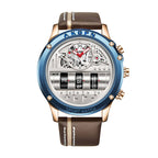 AKOPN AK9022 Live Edition Men's Cyberpunk Watch - Creative Roller Cylinder Calendar Display Heavy Duty Tactical Sport Wristwatch