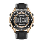 AKOPN AK9033 Quartz Watch - Live Edition Men's Heavy Tactical Armor Case Creative Rolling Roller Cylinder Movement Luminous Accents Sport Silicone Strap Wristwatch