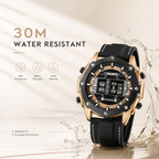 AKOPN AK9033 Quartz Watch - Live Edition Men's Heavy Tactical Armor Case Creative Rolling Roller Cylinder Movement Luminous Accents Sport Silicone Strap Wristwatch
