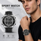AKOPN AK9033 Quartz Watch - Live Edition Men's Heavy Tactical Armor Case Creative Rolling Roller Cylinder Movement Luminous Accents Sport Silicone Strap Wristwatch