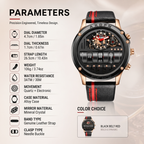 AKOPN AK9022 Live Edition Men's Cyberpunk Watch - Creative Roller Cylinder Calendar Display Heavy Duty Tactical Sport Wristwatch