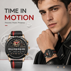 AKOPN AK9022 Live Edition Men's Cyberpunk Watch - Creative Roller Cylinder Calendar Display Heavy Duty Tactical Sport Wristwatch