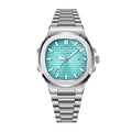AMANA AMN8602 Live Edition Men's Quartz Watch - Nautilus Style Rounded Octagon Case Horizontal Embossed Dial 3H Date Stainless Steel Bracelet Wristwatch