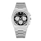 AMANA AMN8609 Live Edition Men's Panda Chronograph Quartz Watch - 40mm Silver Integrated Case Multi-Subdial 4:30 Date Luminous Metal Band Wristwatch