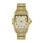 BELBI BELBL-8246 Live Edition Men's Iced Out Watch - Luxury Full Crystals Encrusted Tonneau Case Pave Dial Eastern Arabic Numerals 3H Date Metal Band Hiphop Wristwatch