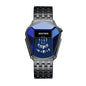 BESTWIN BW6615 Quartz Watch - Live Edition Men's Futuristic Asymmetric Geometry Rotating Disc Window Display Stainless Steel Band Sports Wristwatch