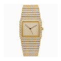 KDW KDW2399 Quartz Watch - Live Edition Men's & Women‘s Couple Luxury 38mm Full Iced-Out Crystal Pavé Case 3-Hand Calendar Date Fully Encrusted Link Bracelet Wristwatch