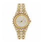 KDW KDW2427 Live Edition Men's Iced Out Watch - Luxury Spiked Starburst Bezel Pave Dial Baguette Crystals 3H Date Heavy Metal Band Hiphop Wristwatch