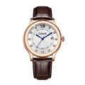 Labaoli LA388G Quartz Watch - Live Edition Men's Elegant Calendar Crystal Marker Genuine Leather Strap Wristwatch