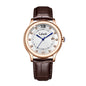 Labaoli LA388G Quartz Watch - Live Edition Men's Elegant Calendar Crystal Marker Genuine Leather Strap Wristwatch