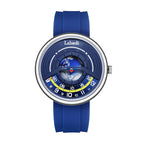 Labaoli LA453 Quartz Watch - Live Edition Men's & Women‘s Tech Sport 44mm Domed Case Futuristic Sunken Orbital Hand Alignment High-Flexibility Silicone Strap Wristwatch