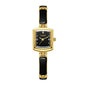 Labaoli LA653 Quartz Watch - Live Edition Women's Elegant 20mm Square Tonneau Case Faceted Diamond-Cut Glass Minimalist Crystal Dial Full IPG Gold Enamel Texture Bangle Bracelet Timepiece
