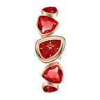 Labaoli LA682 Quartz Watch - Live Edition Women's Avant-Garde 27mm Asymmetric Case Irregular Cobblestone Faceted Gemstone Link Jewelry Bracelet Timepiece