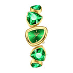 Labaoli LA682 Quartz Watch - Live Edition Women's Avant-Garde 27mm Asymmetric Case Irregular Cobblestone Faceted Gemstone Link Jewelry Bracelet Timepiece
