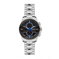 LONGBO LB80240G Live Edition Men's Sport Chrono Style Quartz Watch - 42mm Silver Case Decorative Subdials Black Dial Metal Band Wristwatch
