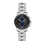 LONGBO LB80240G Live Edition Men's Sport Chrono Style Quartz Watch - 42mm Silver Case Decorative Subdials Black Dial Metal Band Wristwatch