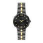 LONGBO LB83135G Quartz Watch - Live Edition Men's Modern Slim 3-Hand Black Gold Case Arabic Index Steel Link Bracelet Wristwatch