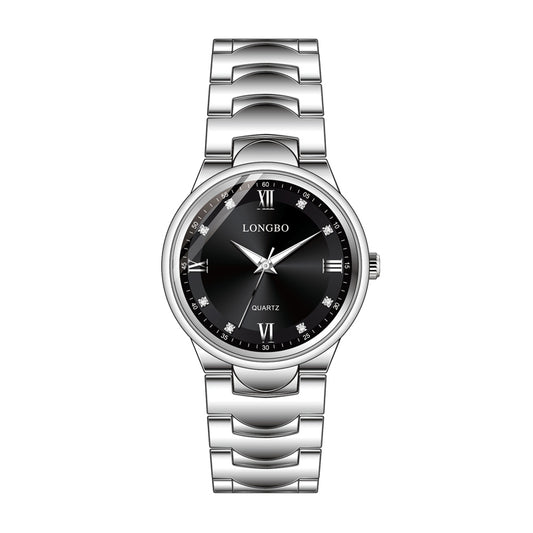 LONGBO LB83668G Quartz Watch - Live Edition Men's Classic Silver Slim Luminous Hands Roman Crystal Index Steel Link Bracelet Wristwatch