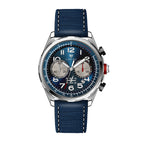 LONGBO LB83821 Live Edition Men's Heritage Tachymeter Chronograph Quartz Watch - 44mm Case Triple Subdial 4:30 Date Stitched Strap Wristwatch