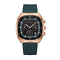 LONGBO LB83920 Live Edition Men's Modern Sport Watch - Sleek TV Shaped Rectangle Case Oil Pressed Dial 4:30 Date Lightweight Silicone Strap Wristwatch