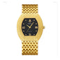 LX1023 Quartz Watch - Live Edition Unisex Luxury 41mm Tonneau Arched Bridge Glass Mirror Pavé Crystal Texture Gold Case Sunburst Dial Luminous Hands Steel Link Bracelet Wristwatch