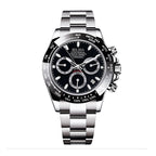 MOLDOA MLDA59 Live Edition Men's Tachymeter Bezel Chronograph Quartz Watch - 45mm Case Triple Subdial 4:30 Date Window Metal Band Wristwatch