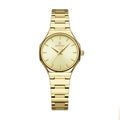 REWARD RD 213032L Quartz Watch - Live Edition Women's Elegant 28mm Full IPG Gold Stainless Steel Band Luminous Hands Sunburst Radial Dial Wristwatch