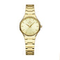 REWARD RD 213032L Quartz Watch - Live Edition Women's Elegant 28mm Full IPG Gold Stainless Steel Band Luminous Hands Sunburst Radial Dial Wristwatch