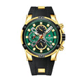 REWARD RD 83016M Quartz Watch - Live Edition Men's Heavy Tactical Armor Case Full Chronograph Luminous Hands Date Window Sport Silicone Strap Wristwatch