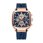 REWARD RD 831509M Quartz Watch - Live Edition Men's Luxury Cushion Case Full Chronograph Luminous Hands Date Window Sport Silicone Strap Wristwatch