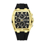 REWARD RD 832261M Live Edition Men's Luxury Sport Watch - Chronograph 6-Hand Multi Function Tonneau Armor Case Date Window Silicone Strap Wristwatch