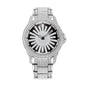 LOOK WORLD RKS1006 Live Edition Men's Iced Out Watch - Luxury Full Crystals Encrusted Bold Case Creative Spinning Sunburst Dial Metal Band Hiphop Wristwatch