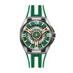 RNV RNV81061 Quartz Watch - Live Edition Men's Heavy Sport 45mm Supercar Wheel Hub Illusion Dial Luminous Facing Racing Stripe Sport Strap Wristwatch