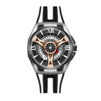 RNV RNV81061 Quartz Watch - Live Edition Men's Heavy Sport 45mm Supercar Wheel Hub Illusion Dial Luminous Facing Racing Stripe Sport Strap Wristwatch