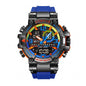 STRYVE S8025 Live Edition Men's Tactical Watch - Cyberpunk Oversized 55mm Armor Case Ana-Digi Dual Time Alarm Chronograph Sport TPU Strap Wristwatch