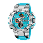 STRYVE S8030 Live Edition Men's Tactical Dual Display Ana-Digi Sport Watch - 55mm Japan Quartz Movement 50M Waterproof Dual Time EL Backlight TPU Strap Wristwatch
