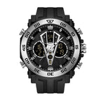 SANDA SD6105 Live Edition Men's Tactical Dual Display Ana-Digi Sport Watch - 53mm Stainless Steel Case 5ATM Waterproof Stopwatch Multi-Function TPU Strap Wristwatch