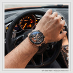 Sollen SL720 Chronograph Watch - Men's Multi-Function Textured Dial Performance Silicone Strap Wristwatch