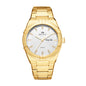 BESTWIN WB130 Live Edition Men's Aikon Style Quartz Watch - 42mm Case Claw Bezel Wave Patterned Dial Day Date Window Metal Band Wristwatch