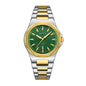 BESTWIN WB243 Live Edition Men's Octagonal Integrated Quartz Watch - 43mm Case Radiant Wave Dial 6H Date Window Stainless Steel Wristwatch