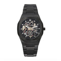 BESTWIN WB983 Live Edition Men's Mechanical Skeleton Style Quartz Watch - 42mm Case Small Seconds Subdial Integrated Metal Band Wristwatch