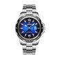 YASHDUN YSD5079 Quartz Watch - Live Edition Men's Heavy Sport 45mm Diver Style Bezel Luminous Hands Cyclops Date Steel Link Bracelet Wristwatch